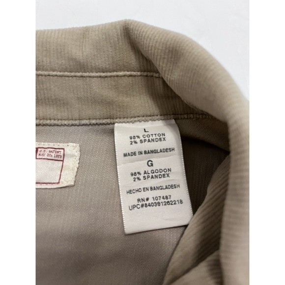 Levi's Women's Corduroy Button Up Collared 3 Button Jacket Size L Tan - Picture 3 of 9